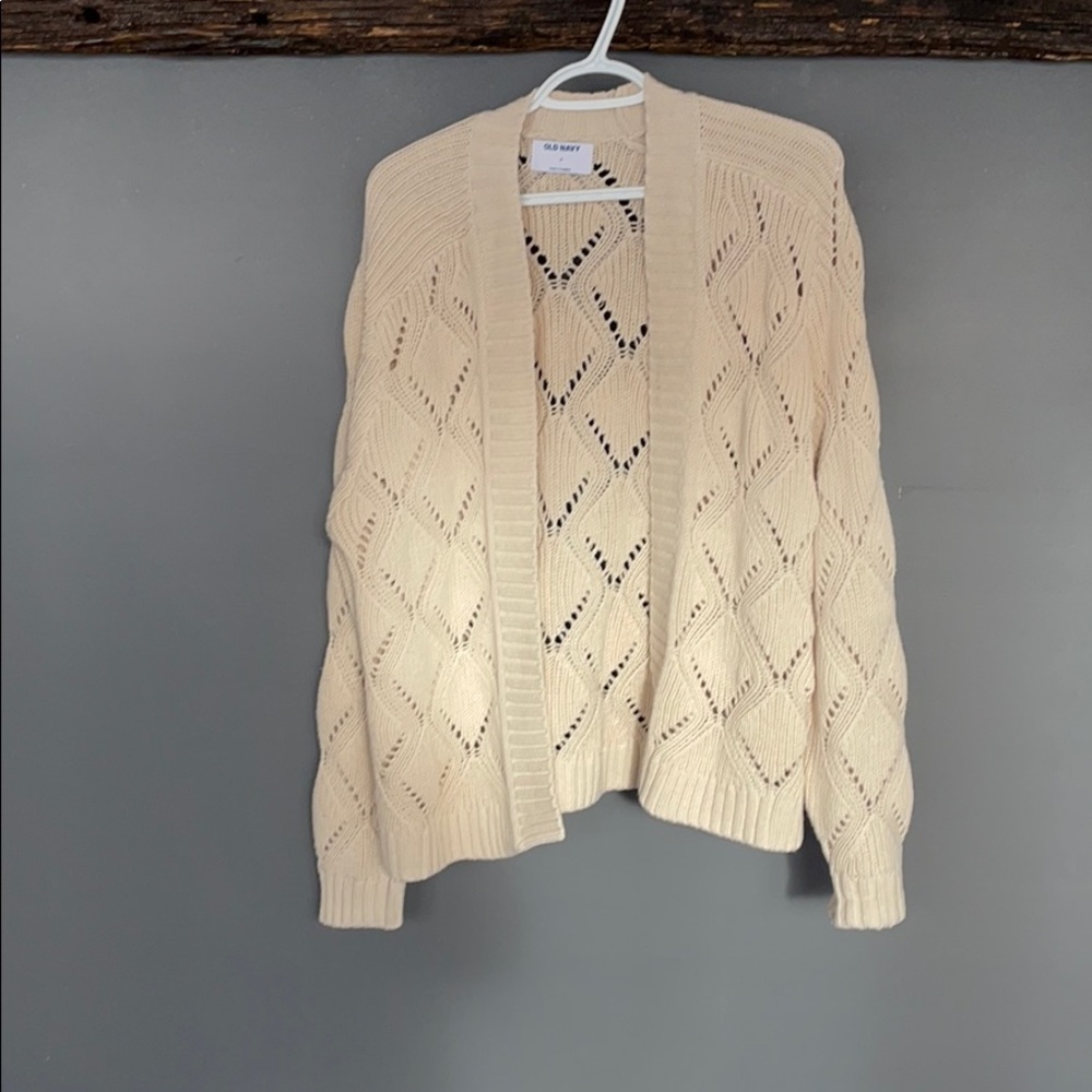 Open knit cardigan
